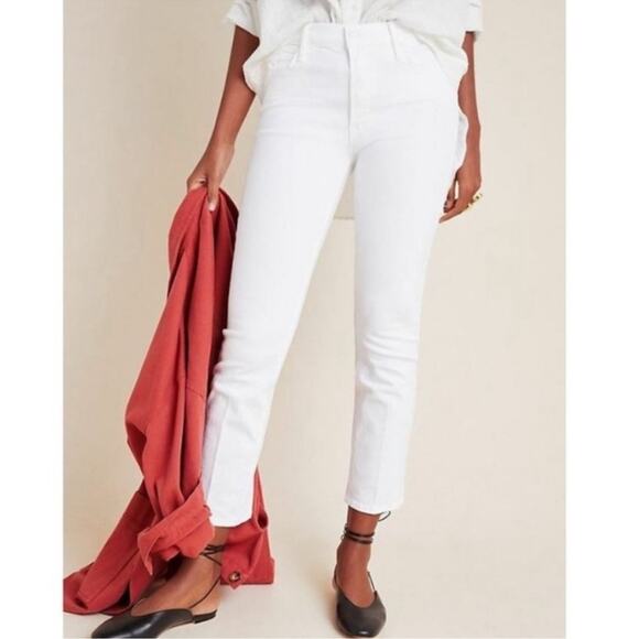 Mother Jeans Women’s The Mid Rise Dazzler Ankle White Fairest Of Them All Jeans - Picture 15 of 15